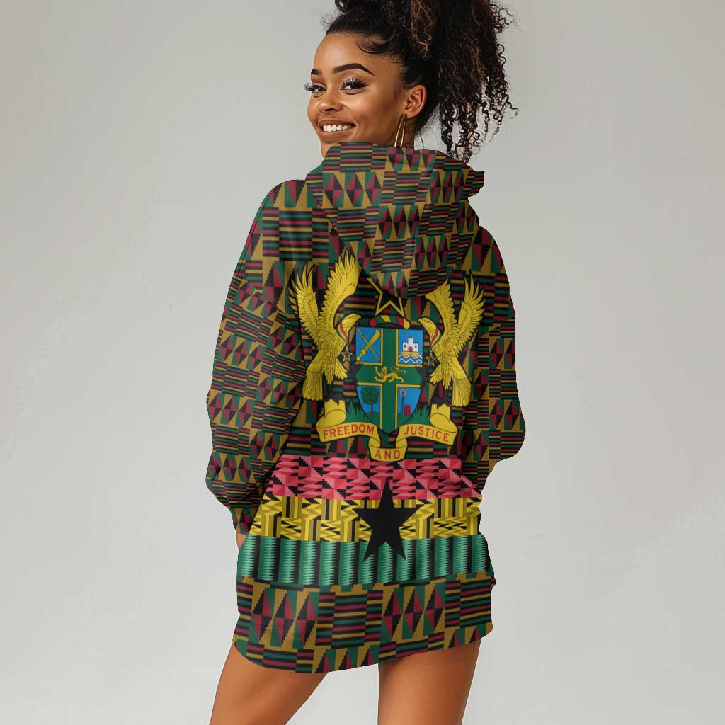 Kwame Nkrumah Ghana Hoodie Dress Kente Pattern African TS04