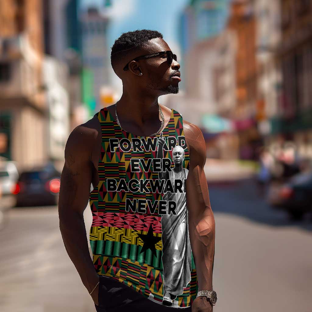 Kwame Nkrumah Ghana Men Tank Top Kente Pattern African TS04