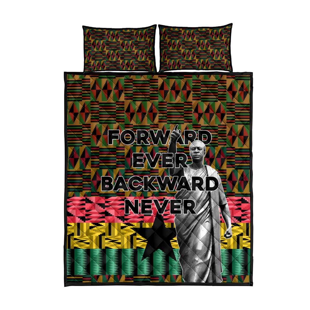 Kwame Nkrumah Ghana Quilt Bed Set Kente Pattern African TS04
