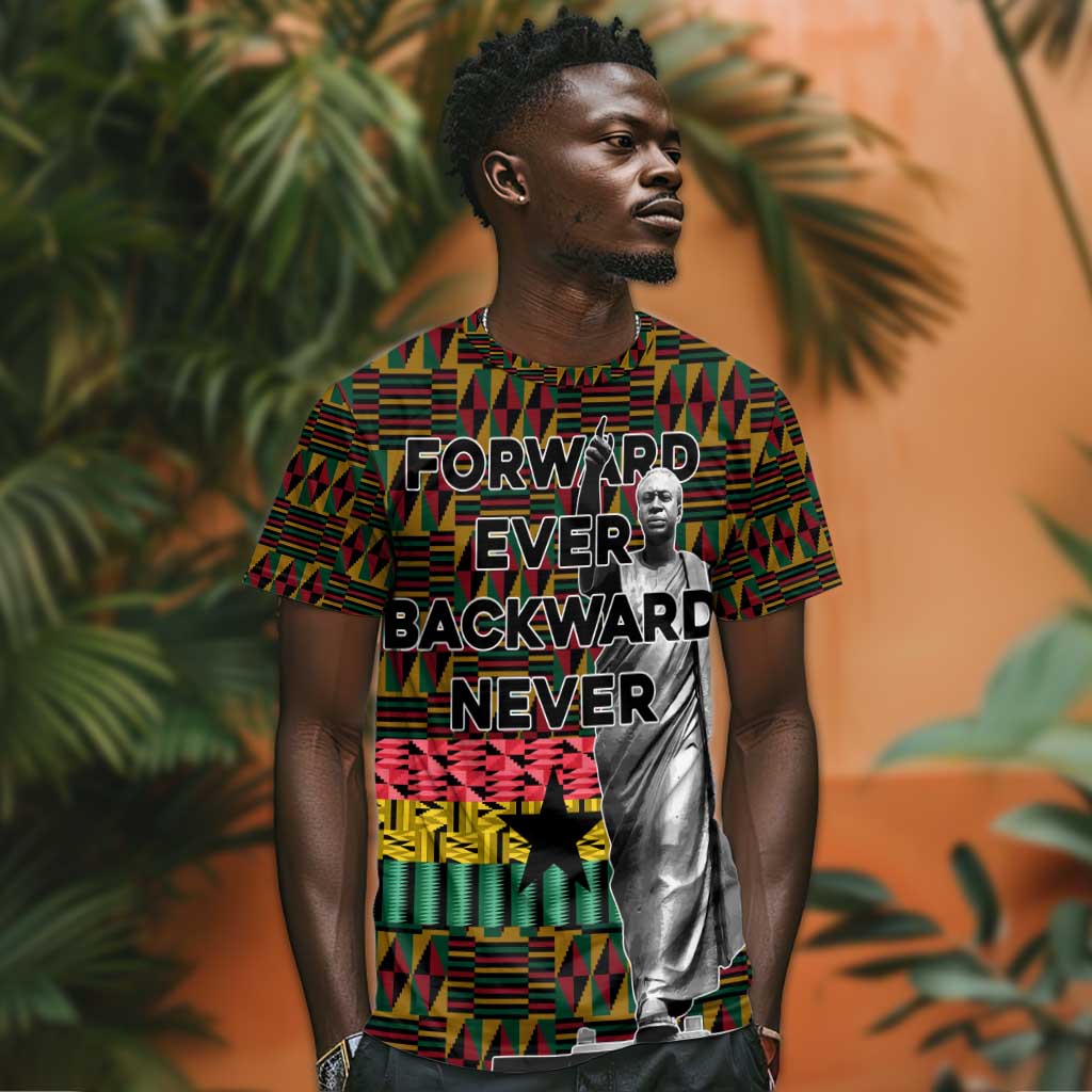 Kwame Nkrumah Ghana T shirt Kente Pattern African TS04