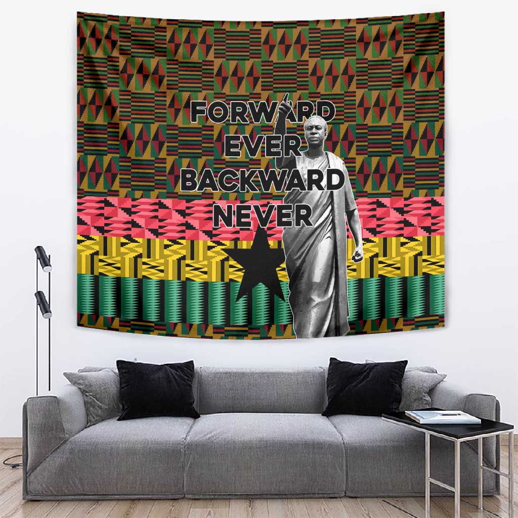 Kwame Nkrumah Ghana Tapestry Kente Pattern African TS04
