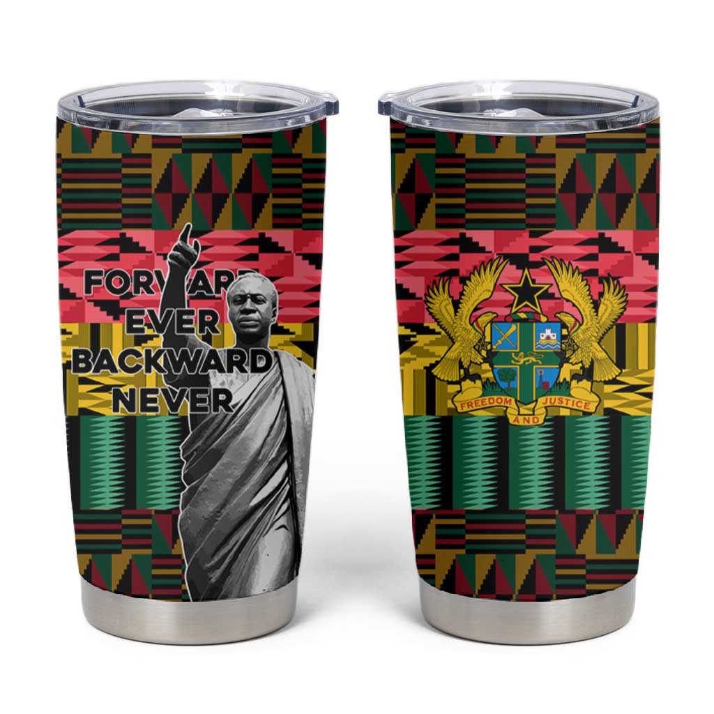 Kwame Nkrumah Ghana Tumbler Cup Kente Pattern African TS04