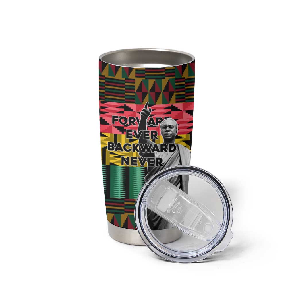 Kwame Nkrumah Ghana Tumbler Cup Kente Pattern African TS04