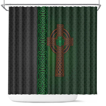 Ireland Celtic Knot and Clover Design Shower Curtain TS04