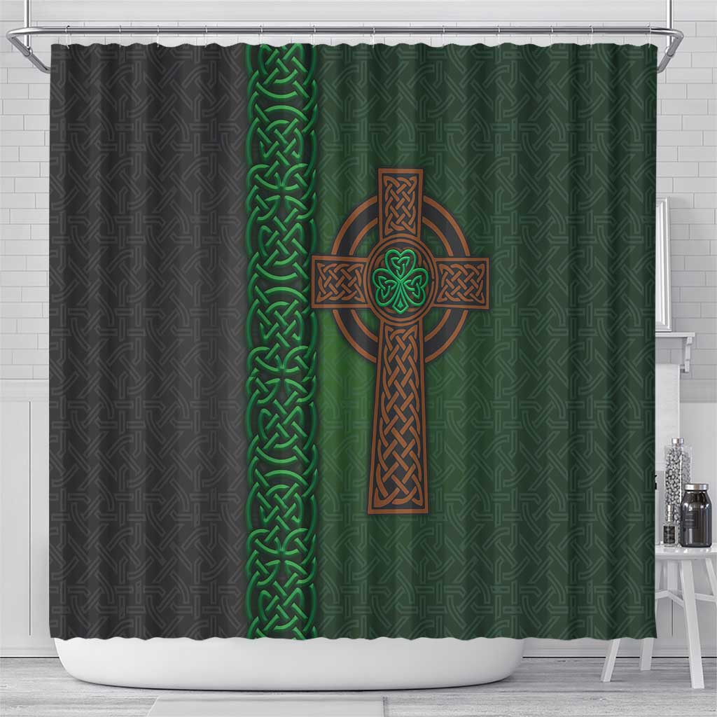 Ireland Celtic Knot and Clover Design Shower Curtain TS04
