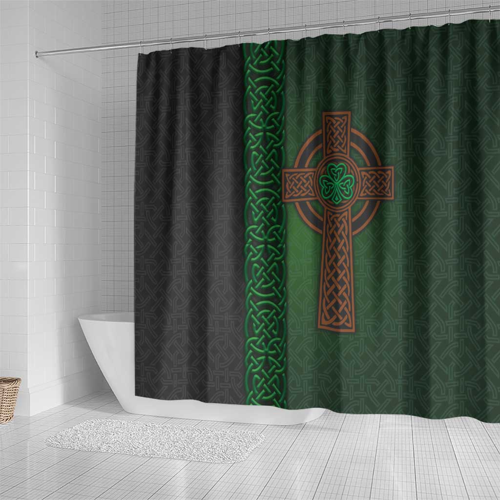 Ireland Celtic Knot and Clover Design Shower Curtain TS04