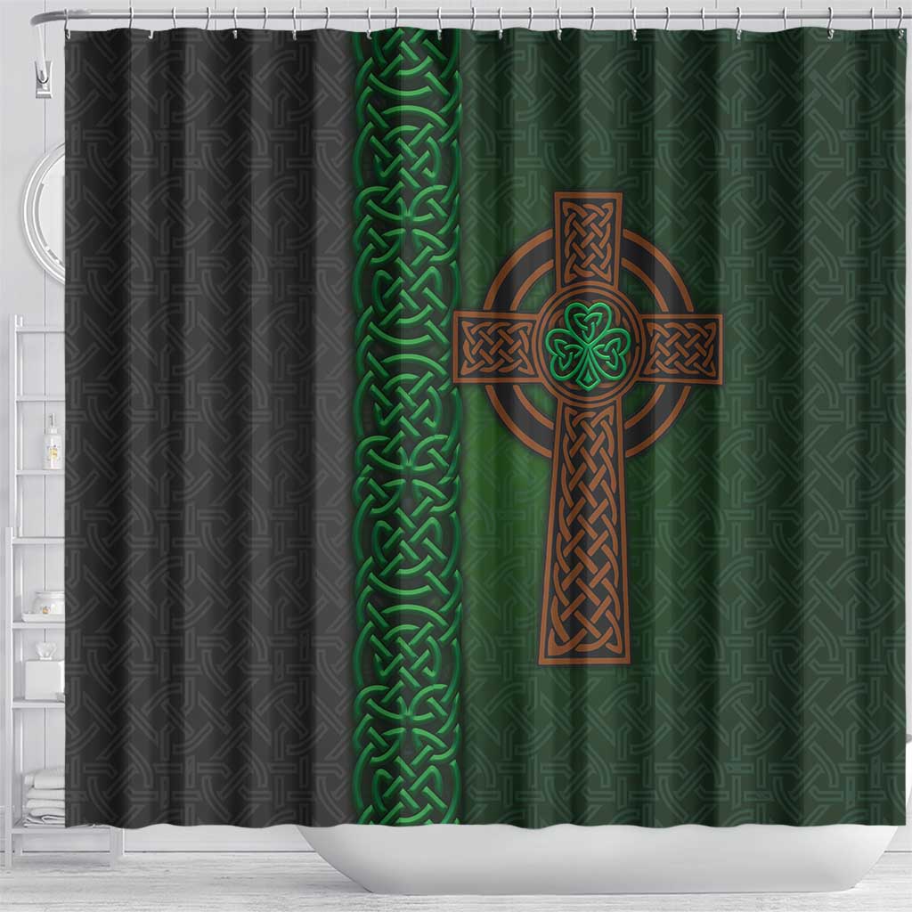 Ireland Celtic Knot and Clover Design Shower Curtain TS04