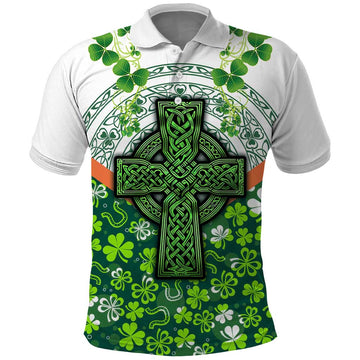 Celtic Knot and Clover Ireland - Inspired Design Polo Shirt TS04