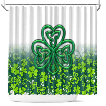 Celtic Knot and Clover Ireland - Inspired Design Shower Curtain TS04