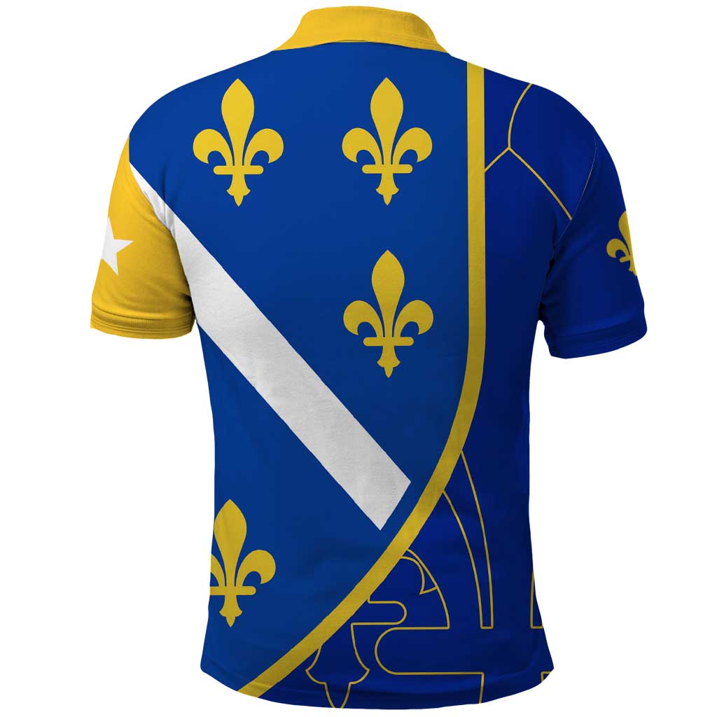 Bosnia and Herzegovina Polo Shirt Flag and Coat of Arms Hoodie  Unique Combination Design TS04