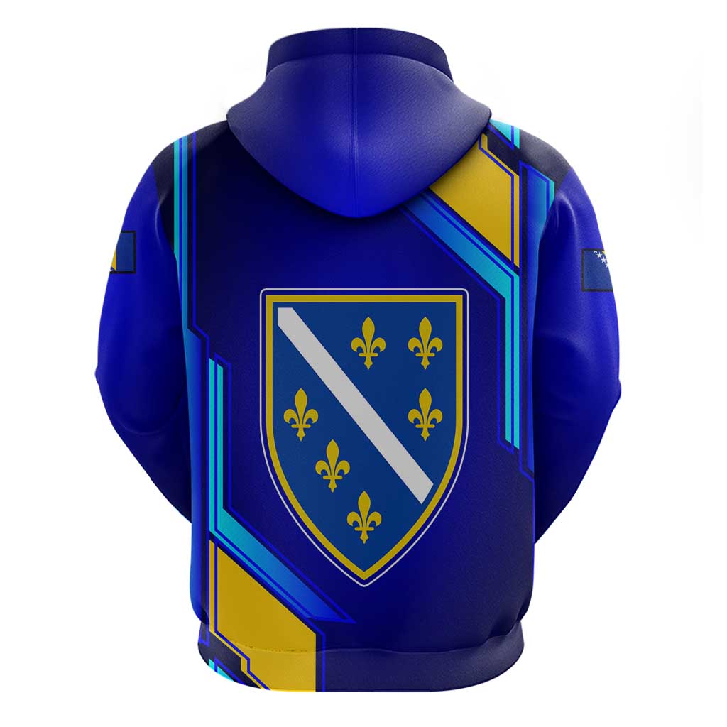 Bosnia and Herzegovina Coat of Arms Hoodie Blend of National Colors & Symbols TS04