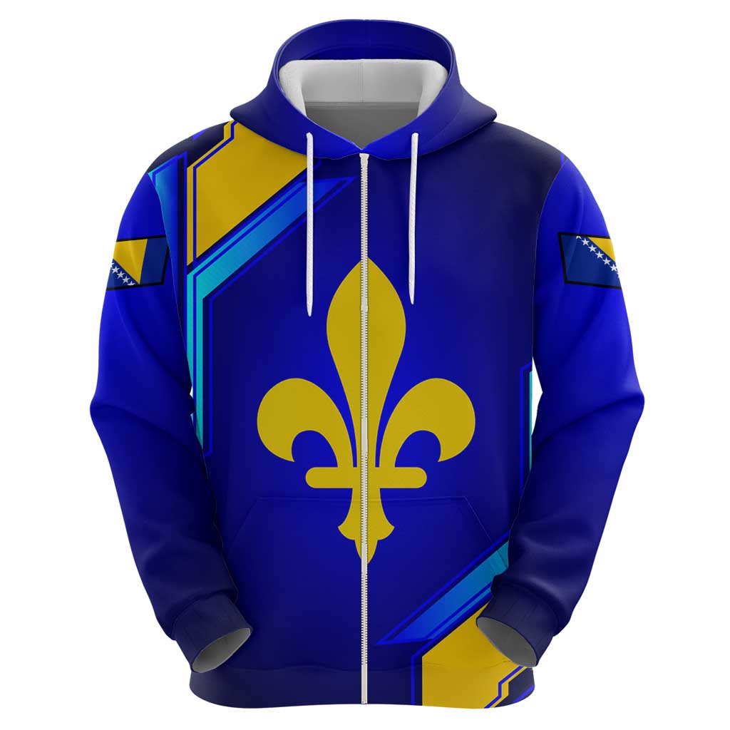 Bosnia and Herzegovina Coat of Arms Hoodie Blend of National Colors & Symbols TS04