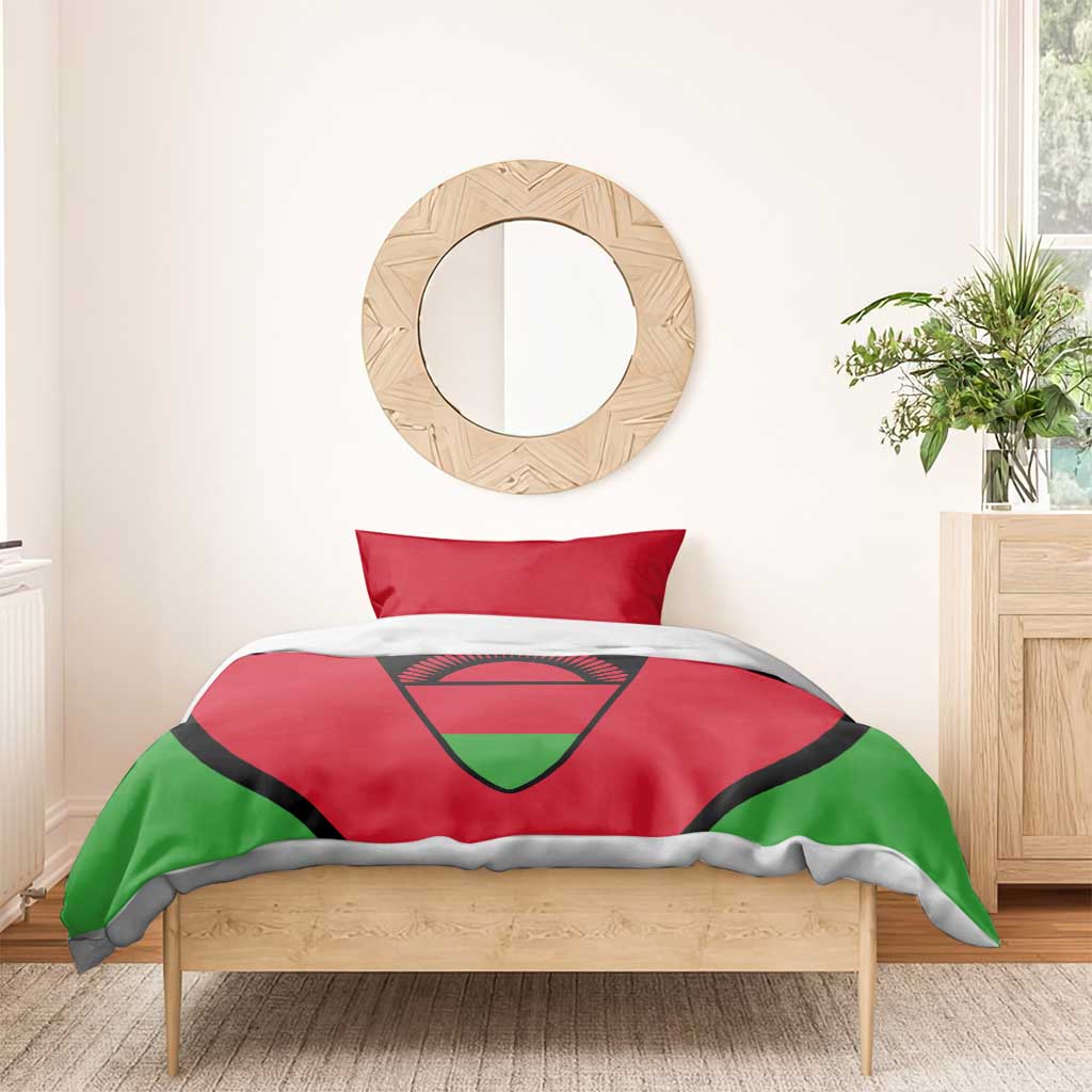 Malawi Bedding Set Flag Colors Blended with National Emblem TS04