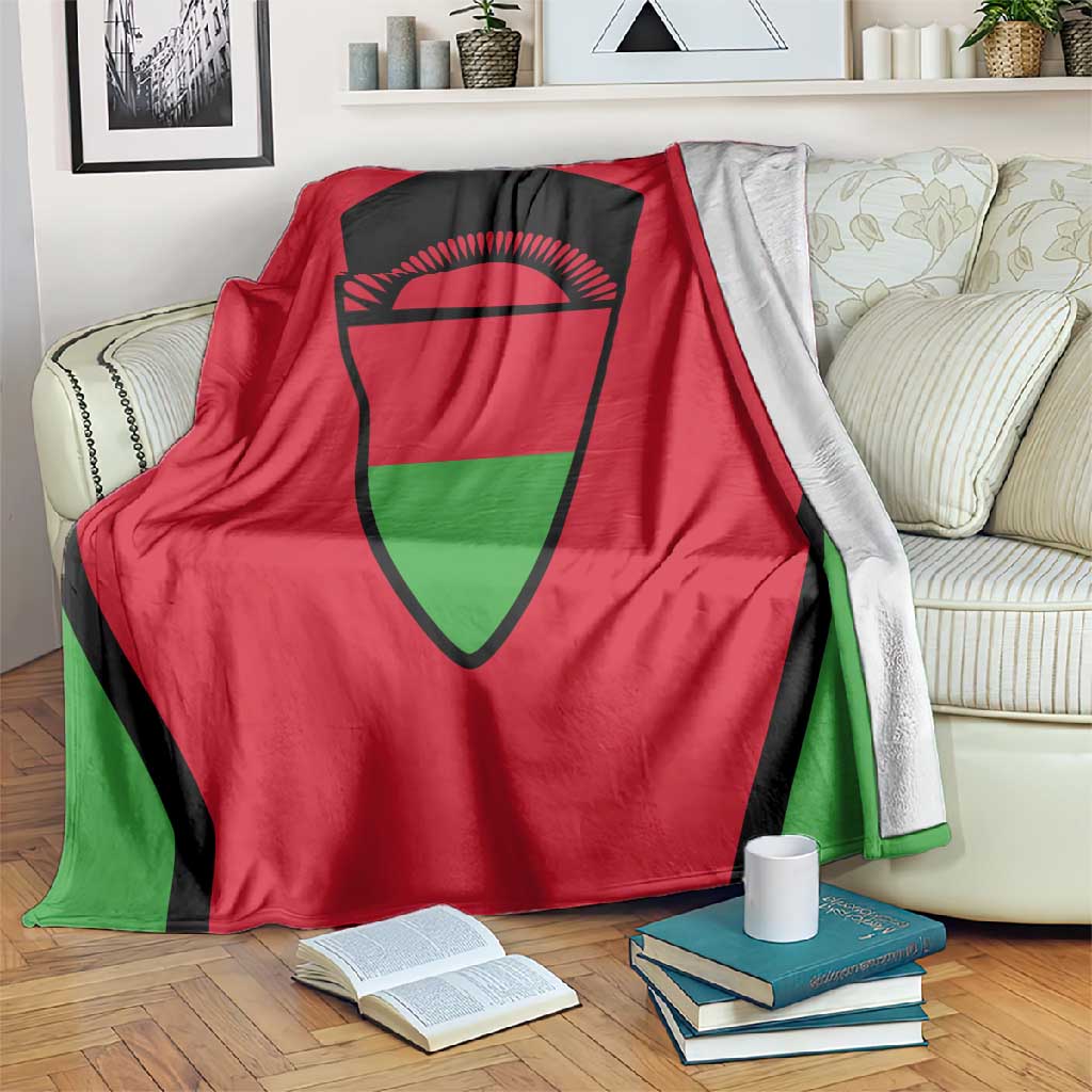 Malawi Blanket Flag Colors Blended with National Emblem TS04