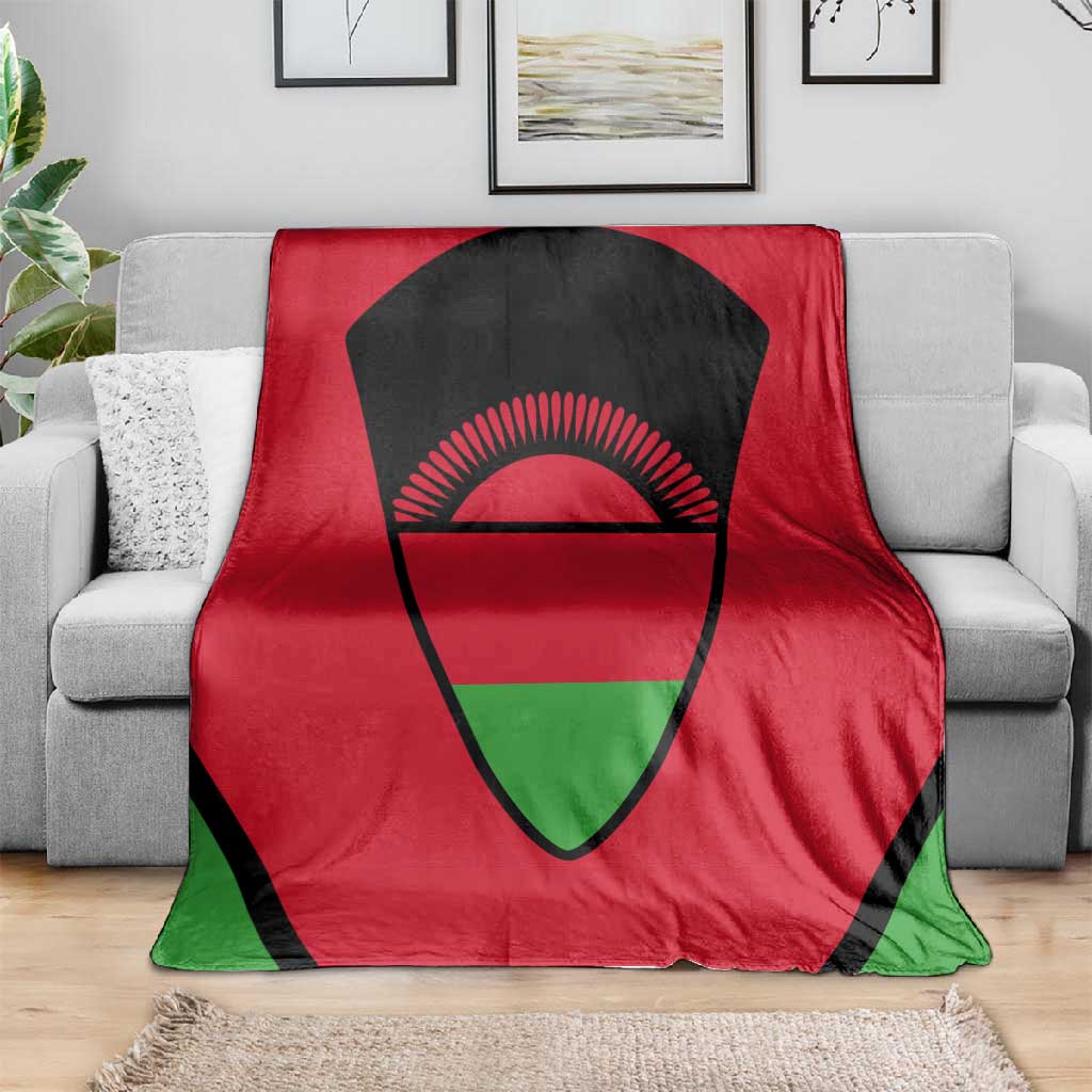 Malawi Blanket Flag Colors Blended with National Emblem TS04