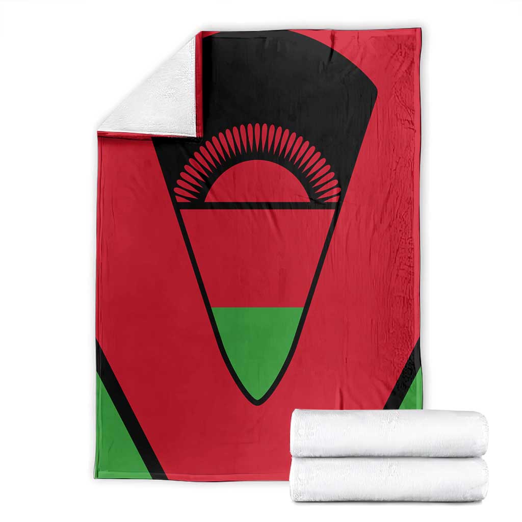 Malawi Blanket Flag Colors Blended with National Emblem TS04