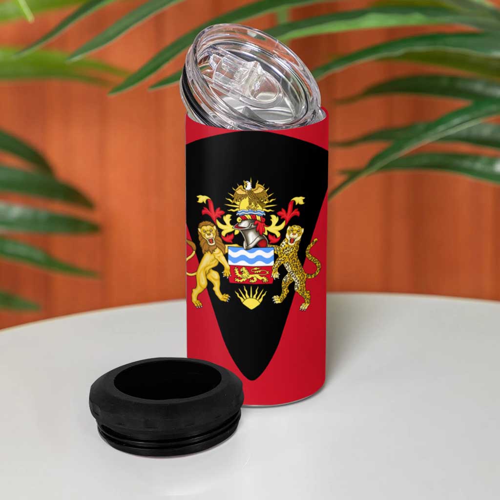 Malawi 4 in 1 Can Cooler Tumbler Flag Colors Blended with National Emblem TS04
