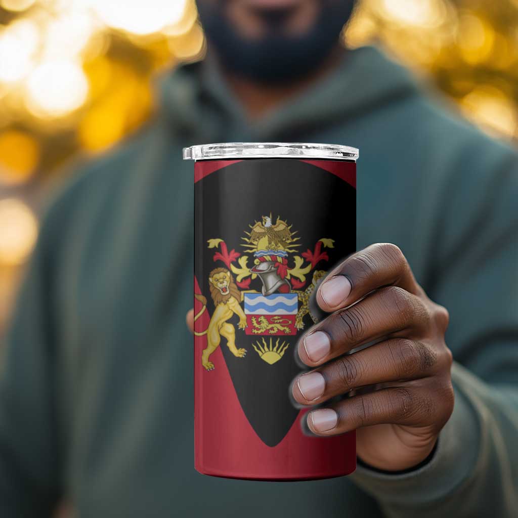 Malawi 4 in 1 Can Cooler Tumbler Flag Colors Blended with National Emblem TS04