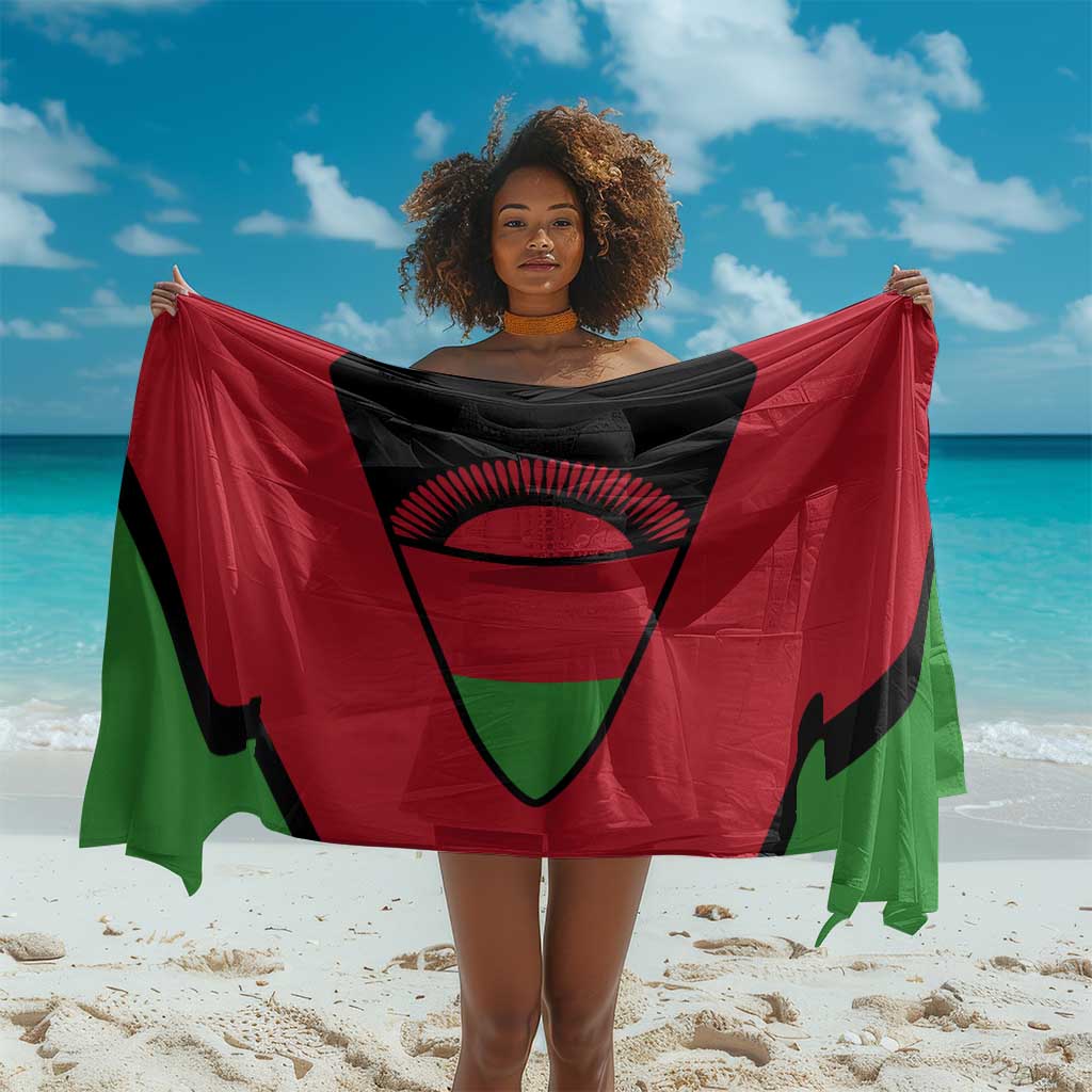 Malawi Sarong Flag Colors Blended with National Emblem TS04