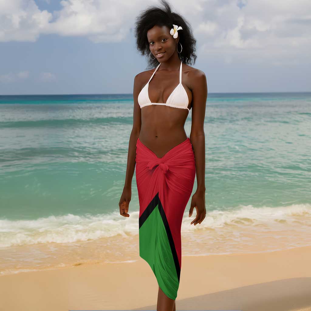 Malawi Sarong Flag Colors Blended with National Emblem TS04