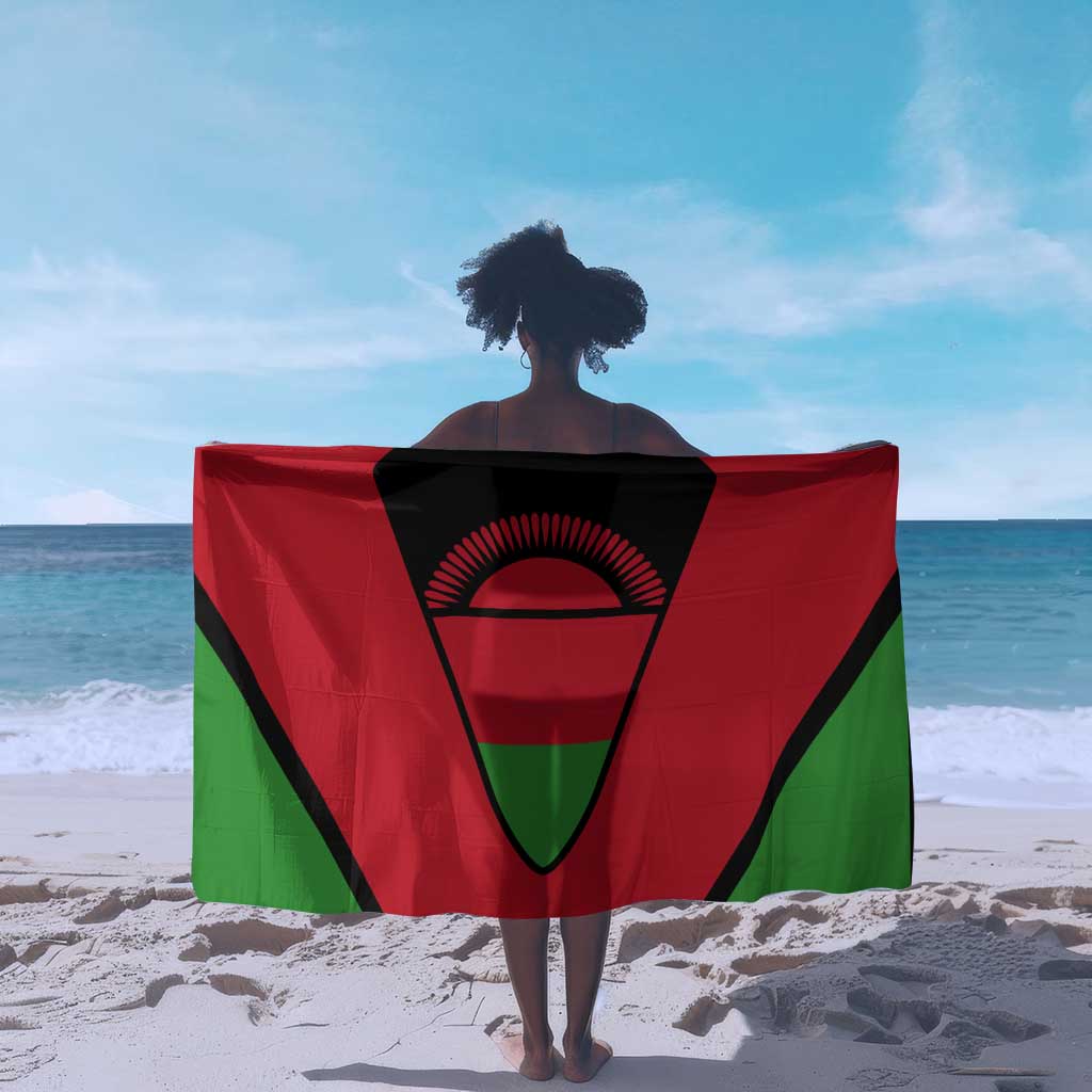 Malawi Sarong Flag Colors Blended with National Emblem TS04