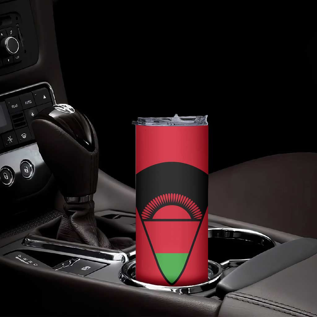 Malawi Skinny Tumbler Flag Colors Blended with National Emblem TS04