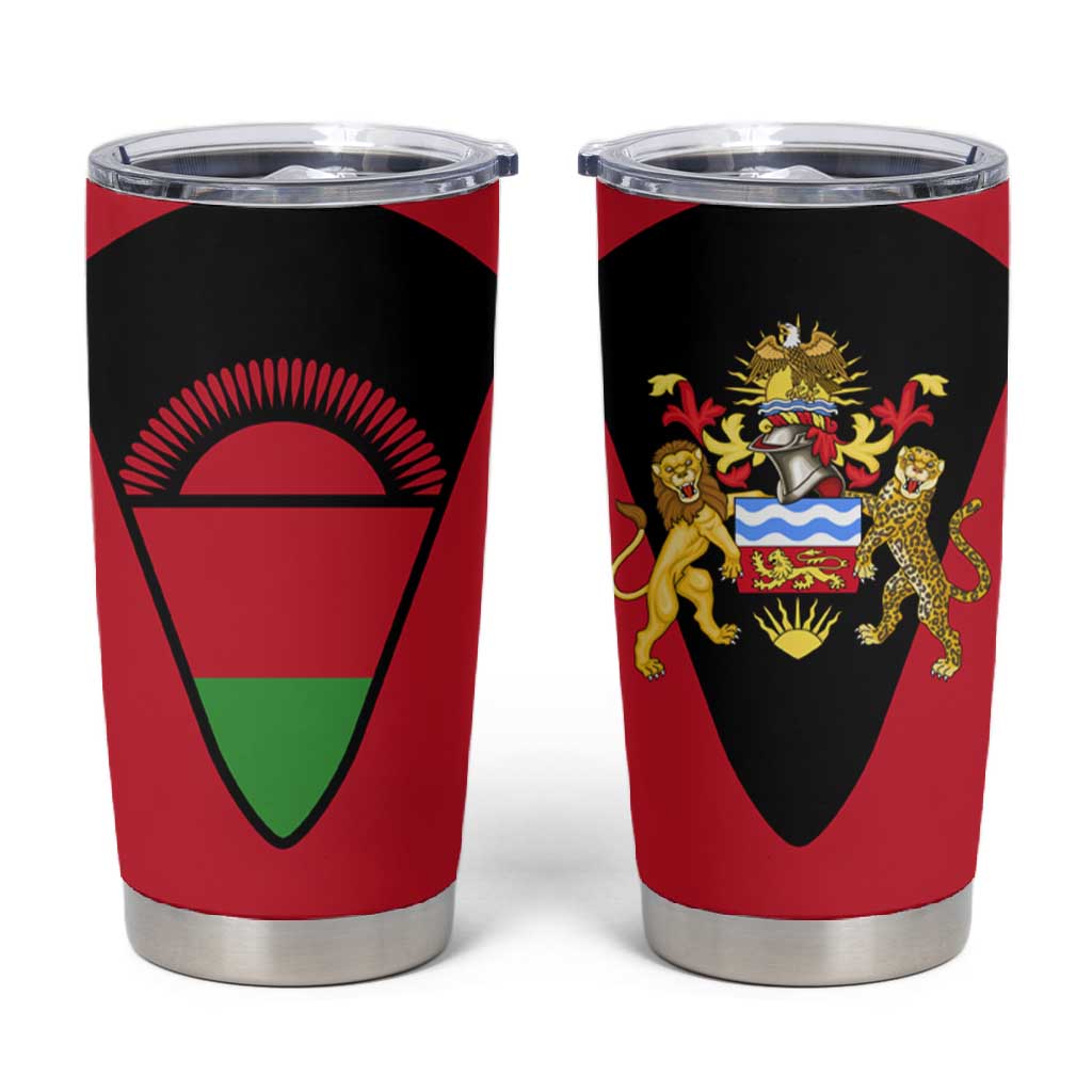 Malawi Tumbler Cup Flag Colors Blended with National Emblem TS04
