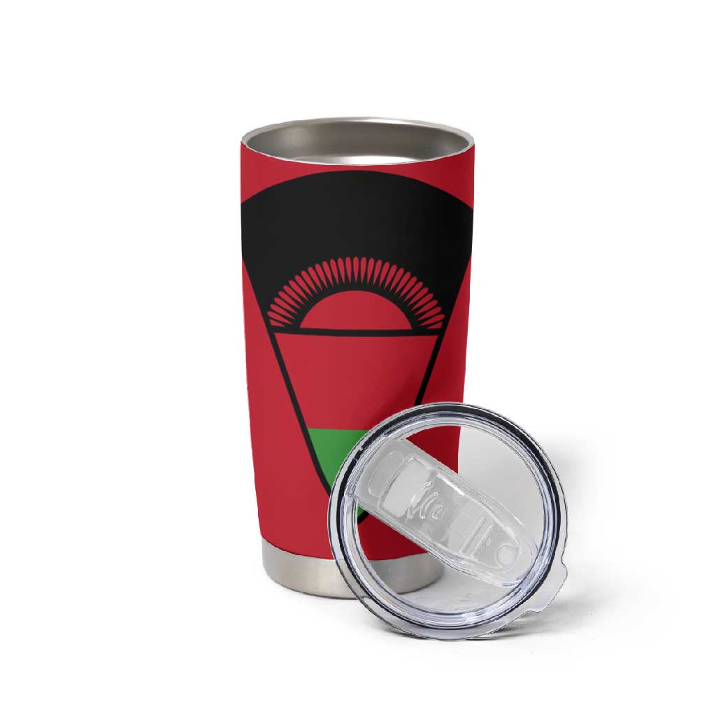Malawi Tumbler Cup Flag Colors Blended with National Emblem TS04