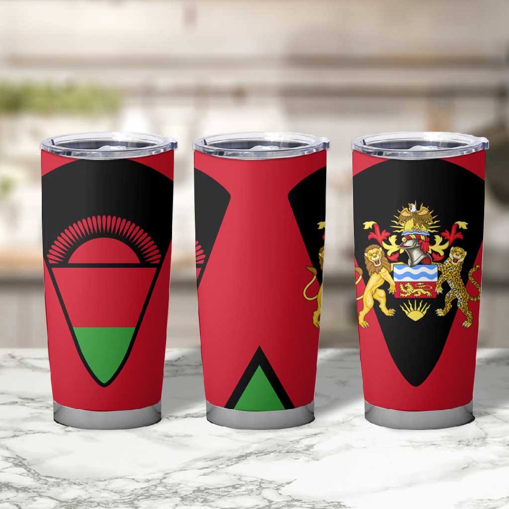 Malawi Tumbler Cup Flag Colors Blended with National Emblem TS04