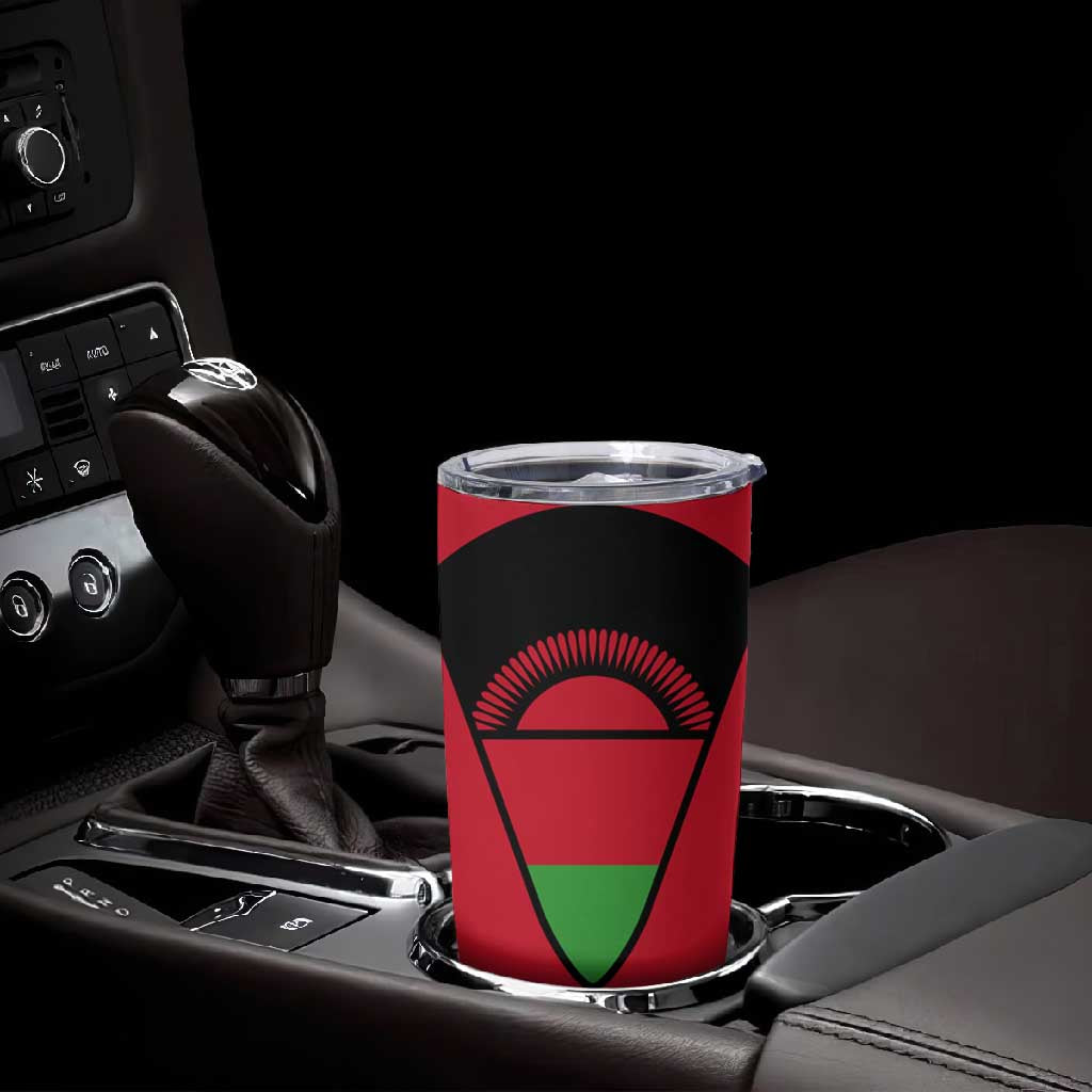 Malawi Tumbler Cup Flag Colors Blended with National Emblem TS04