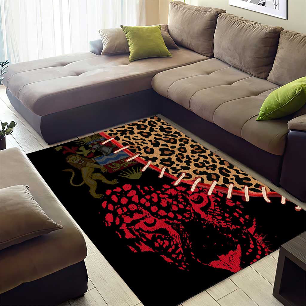 Leopard and Lion Malawi Area Rug Unity and Freedom TS04