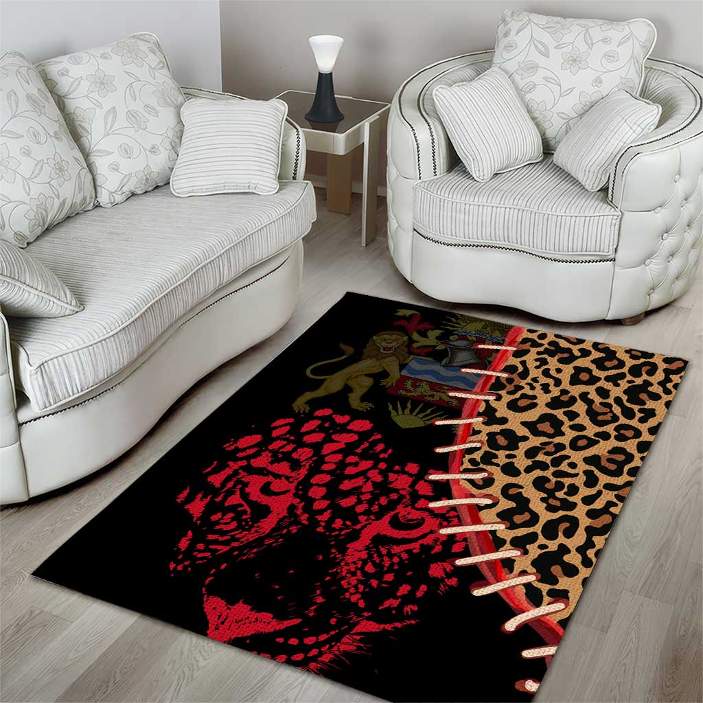 Leopard and Lion Malawi Area Rug Unity and Freedom TS04