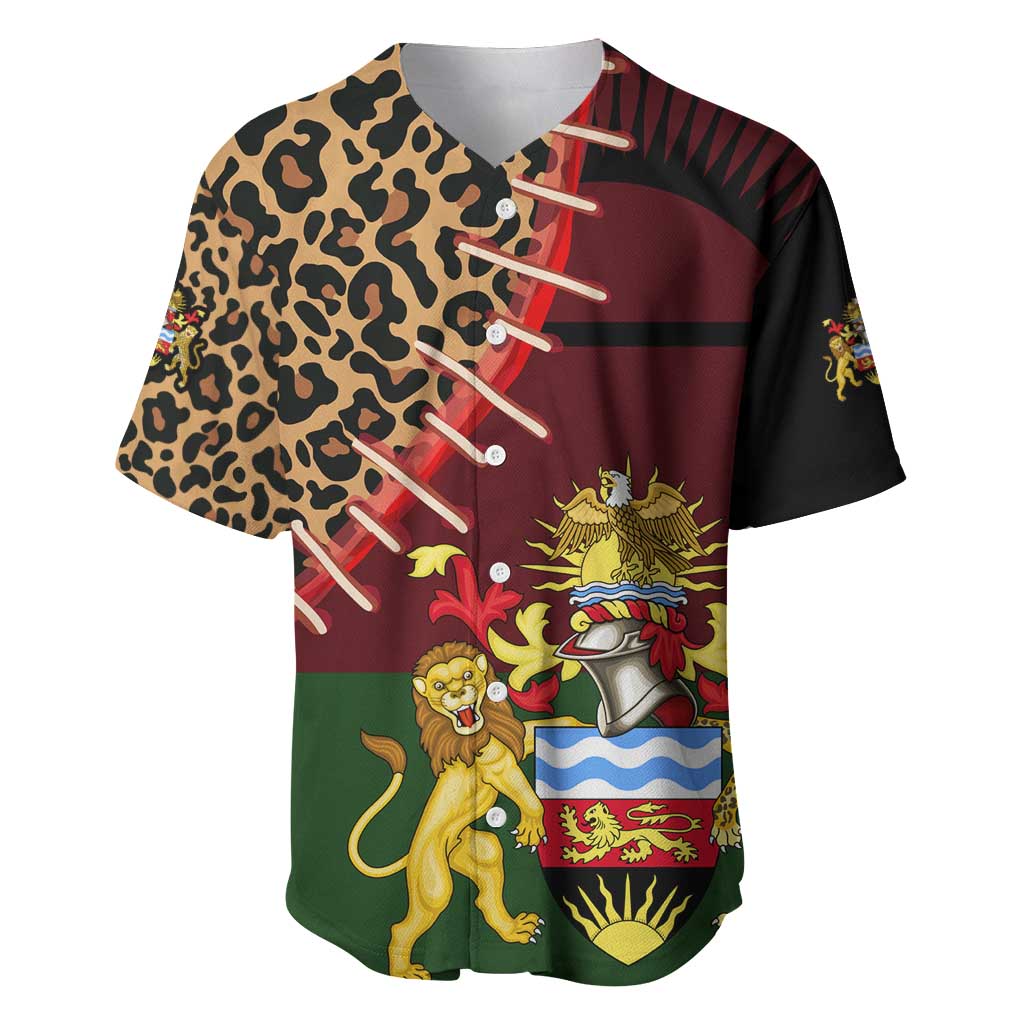 Leopard and Lion Malawi Baseball Jersey Unity and Freedom TS04