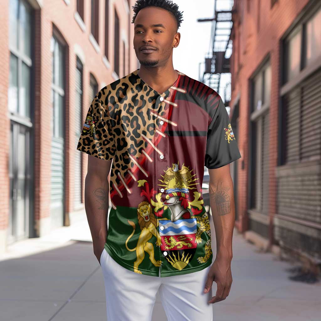 Leopard and Lion Malawi Baseball Jersey Unity and Freedom TS04