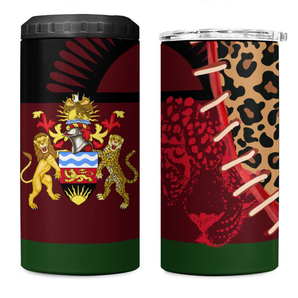 Leopard and Lion Malawi 4 in 1 Can Cooler Tumbler Unity and Freedom TS04