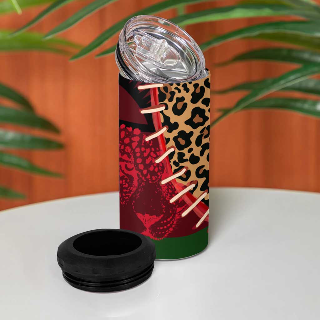 Leopard and Lion Malawi 4 in 1 Can Cooler Tumbler Unity and Freedom TS04