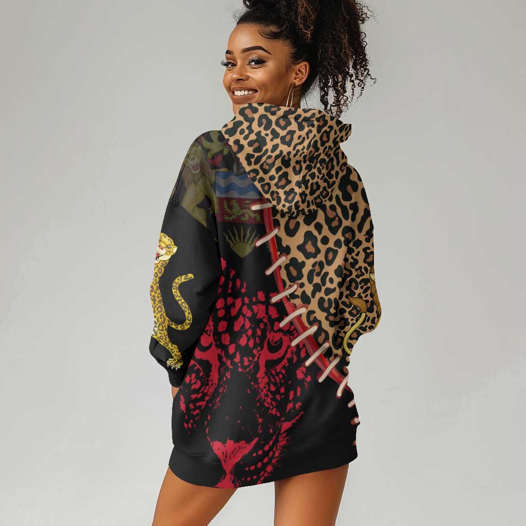 Leopard and Lion Malawi Hoodie Dress Unity and Freedom TS04