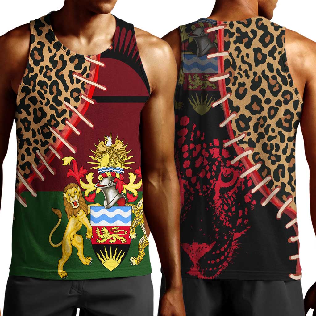 Leopard and Lion Malawi Men Tank Top Unity and Freedom TS04
