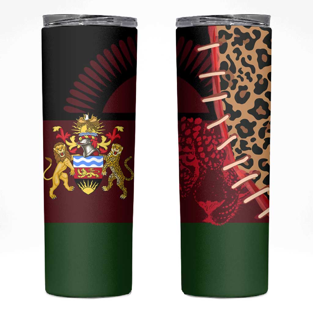 Leopard and Lion Malawi Skinny Tumbler Unity and Freedom TS04