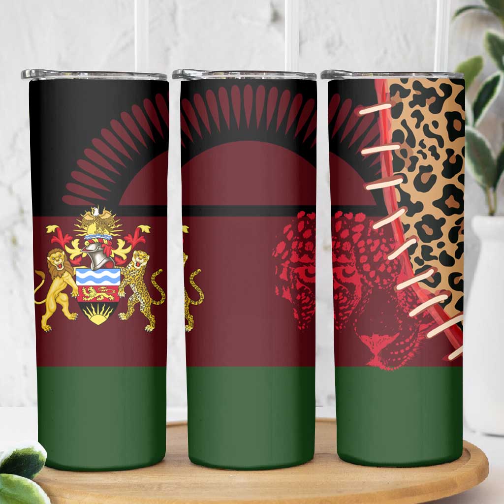 Leopard and Lion Malawi Skinny Tumbler Unity and Freedom TS04