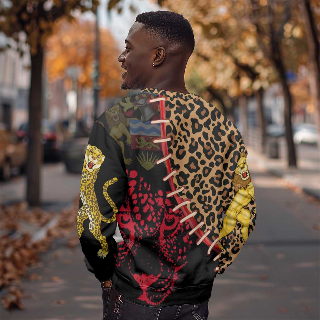 Leopard and Lion Malawi Sweatshirt Unity and Freedom TS04