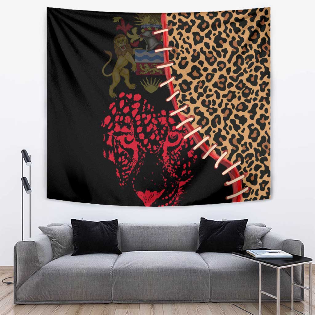 Leopard and Lion Malawi Tapestry Unity and Freedom TS04