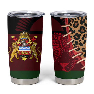 Leopard and Lion Malawi Tumbler Cup Unity and Freedom TS04