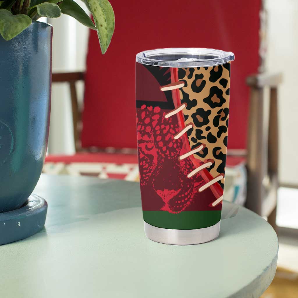 Leopard and Lion Malawi Tumbler Cup Unity and Freedom TS04