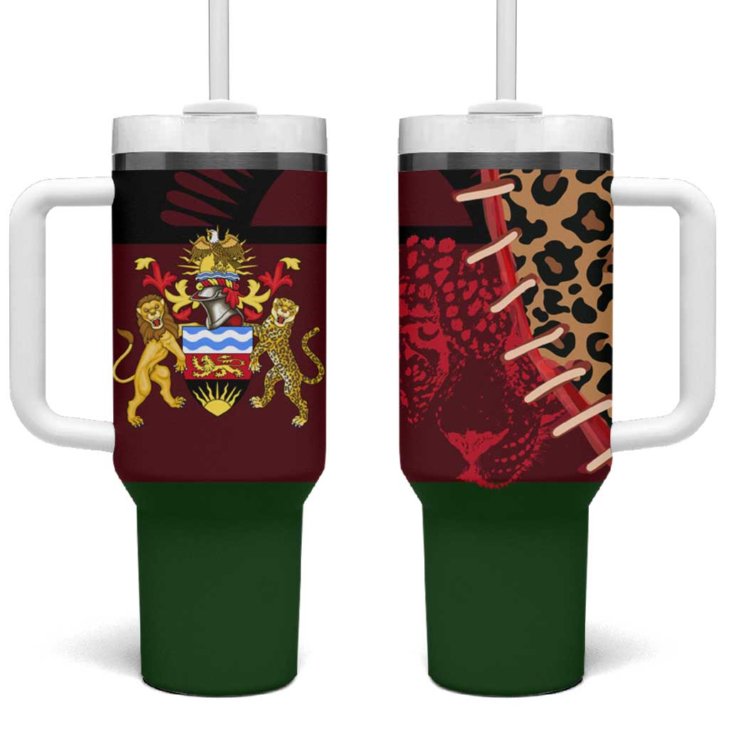 Leopard and Lion Malawi Tumbler With Handle Unity and Freedom TS04