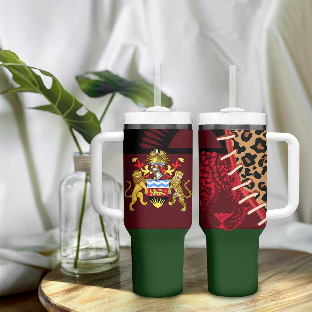 Leopard and Lion Malawi Tumbler With Handle Unity and Freedom TS04