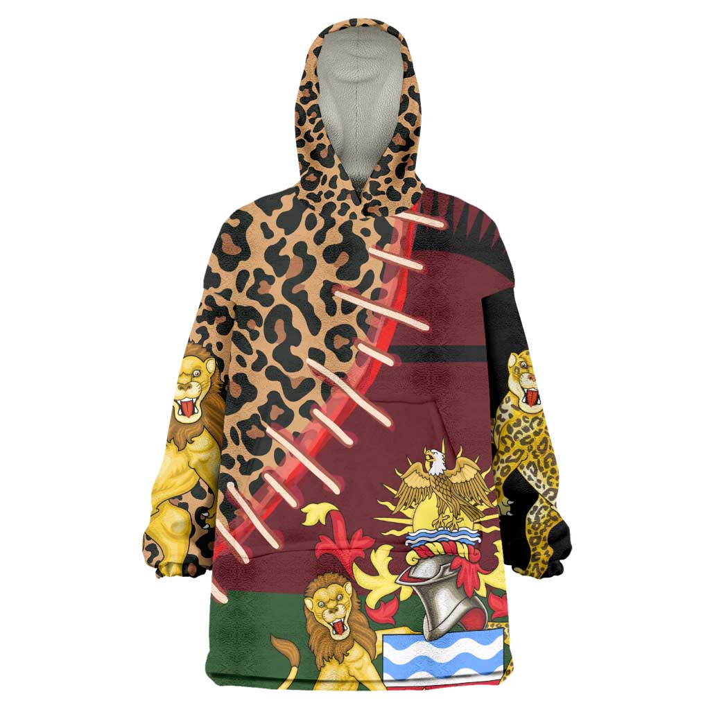 Leopard and Lion Malawi Wearable Blanket Hoodie Unity and Freedom TS04