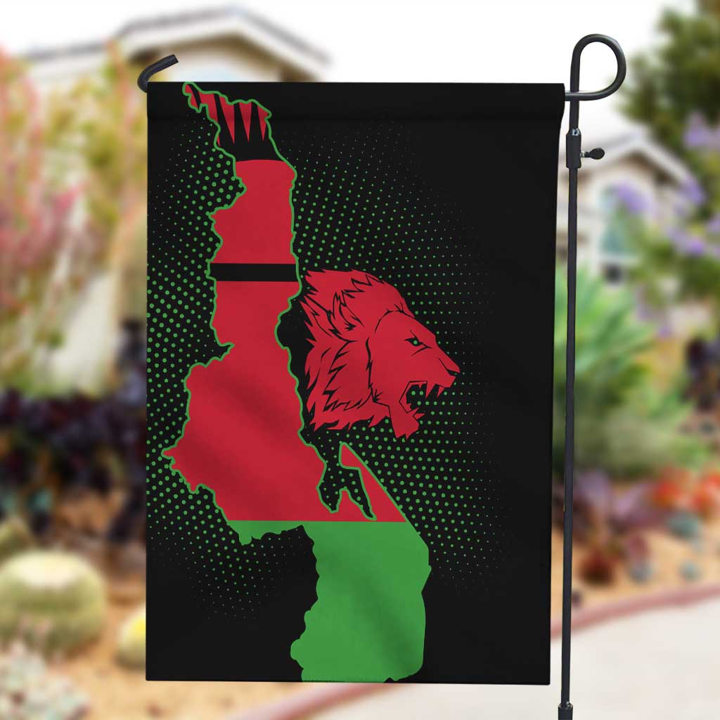 Malawi Lion Map Flag Garden Flag Wildlife Fusion Design TS04