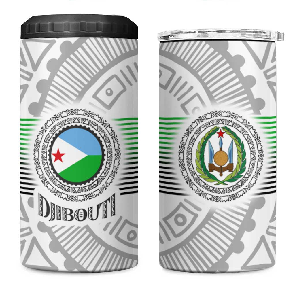 African Tribal Djibouti Roots 4 in 1 Can Cooler Tumbler Urban Streetwear TS04