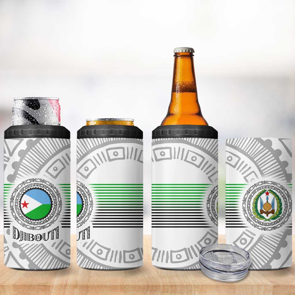 African Tribal Djibouti Roots 4 in 1 Can Cooler Tumbler Urban Streetwear TS04